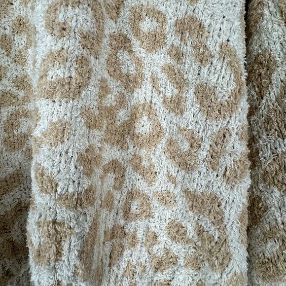 Saltwater Luxe Soft Short Eyelash Knit Sweater Sz Large Cheetah Cozy Lounge NWT - Picture 10 of 15